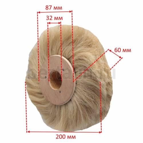 Инстр. №195 Щетка конский волос FCD внутр диам. 32мм