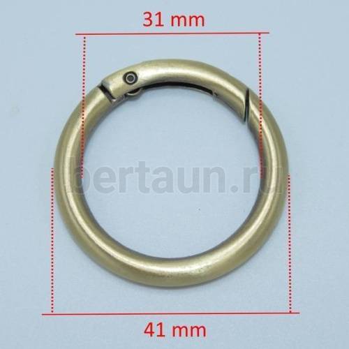Кольцо-карабин №21 d32 F мм  антик