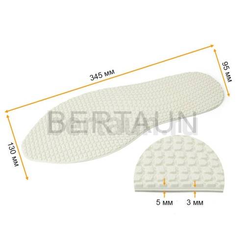 Подошва № 83  BISSELL 100  3,0-5.0 мм белый WHITE (14)