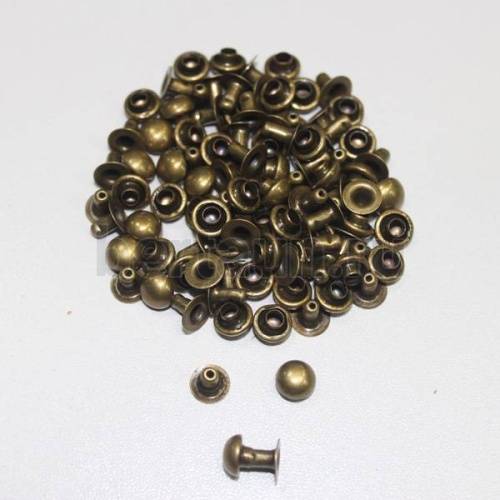 Заклепки "Хольнитены" № 6 6 мм (50 шт/уп) ВЫПУКЛЫЕ антик