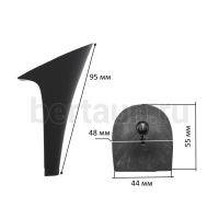 Каблуки №  72 LY 8020 черный матовый столбик (высота  9,5см)