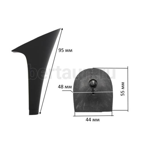 Каблуки №  72 LY 8020 черный матовый столбик (высота  9,5см)
