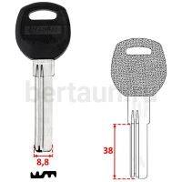 Заг.для ключ. BAODEAN LONG 2 паза пластик лев 51 мм верт. № 421