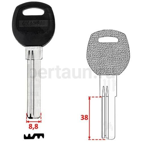 Заг.для ключ. BAODEAN LONG 2 паза пластик лев 51 мм верт. № 421