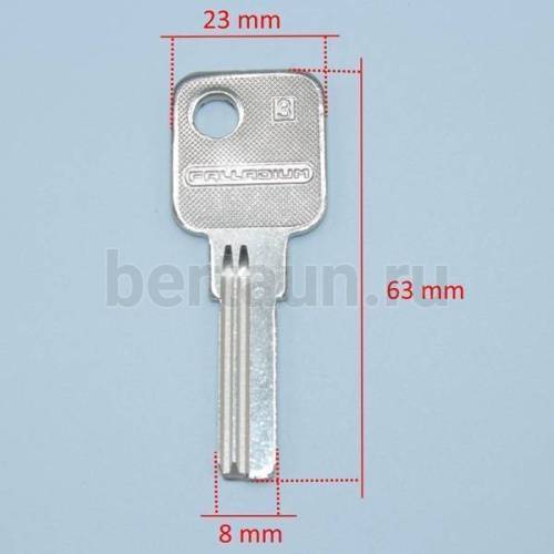 Заг.для ключ. Palladium-3 2п (8,7*2,35*27мм) верт 10457 H-190 №507 