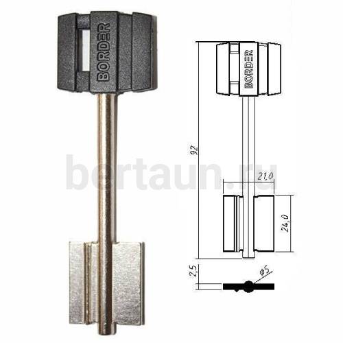 Заг.для ключ. БОРДЕР 089-04 (БОРДЕР-5)  (24*92)  DV2174  №434