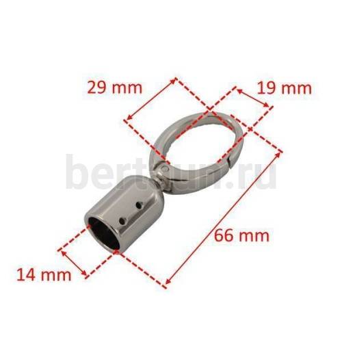 Ручкодержатель № 9 с карабином d14мм арт.2751 никель GFM
