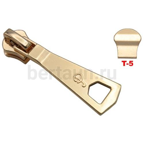 Замок-бегунок №185 металл Т5 BERT М-51744 45мм золото
