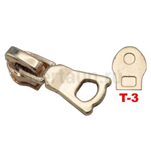 Замок-бегунок №144 спираль Т3 BERT 30066 золото