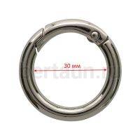 Кольцо-карабин № 7 d30 мм D167 никель