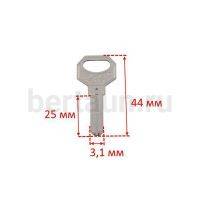 Заг.для ключ. Sanjin 1 паз посередине 8*25 мм верт.№496