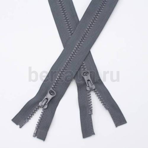 МОЛНИЯ №136 курточная 2 замка ТРАКТОР Т5 Прибалтика 100 см тем.серый