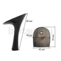 Каблуки № 114 LY 4402 черный лаковый (высота 8 см)