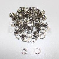 Блочка и  люверс  № 6 D 4 мм  (50 шт/уп) никель ТР/ТВ