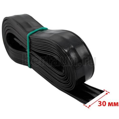 Ручки сумочные ПЛОСКИЕ №121 3см*2м черный гладкий блеск