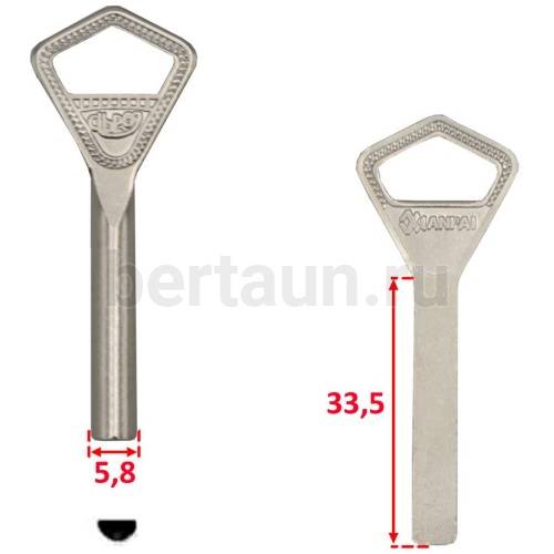 Заг.для ключ. ABL2 ОБЛОЙ AB2_AY2_S12ABY_Abloy XR - 3 № 82 (НЕ латунь)