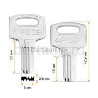 Заг.для ключ. Palladium 3PAPECS  (H-246)  верт. маленький  №678
