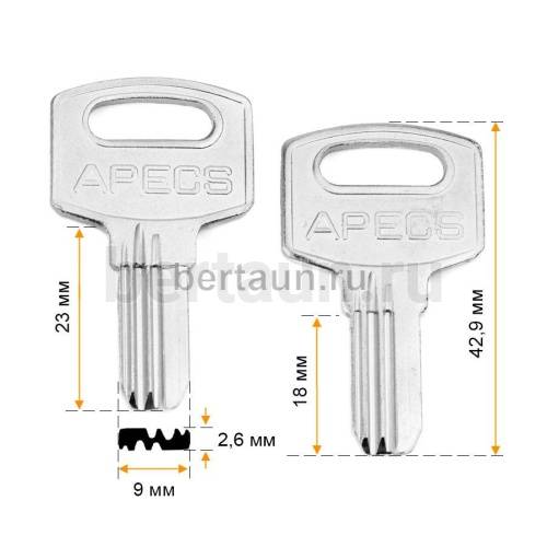 Заг.для ключ. Palladium 3PAPECS  (H-246)  верт. маленький  №678
