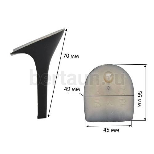 Каблуки №  57 LY 5016 черный матовый (высота 7 см)