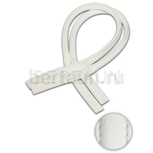 Ручки сумочные 65 см КОРОТКИЕ УЗКИЕ №124 полиурет. белый мат