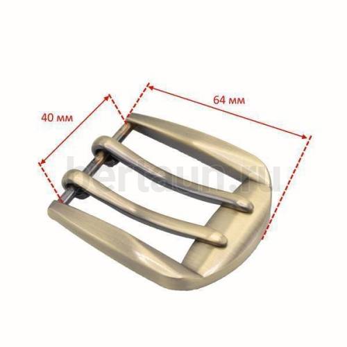Пряжка  № 74 ременная  40 мм антик ДВУХЪЯЗЫКОВАЯ FCD