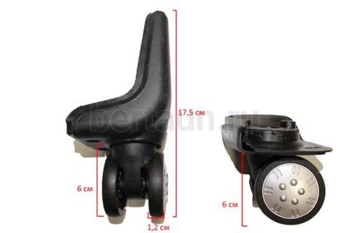 Колесо № 15 д/чемодана SD-168-1вращение 360 (компл.4-х) (аналог 99/50/77)