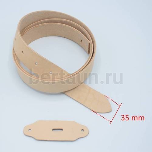 Заготовка № 5 для ремня 35 мм (чепрак) бежевый