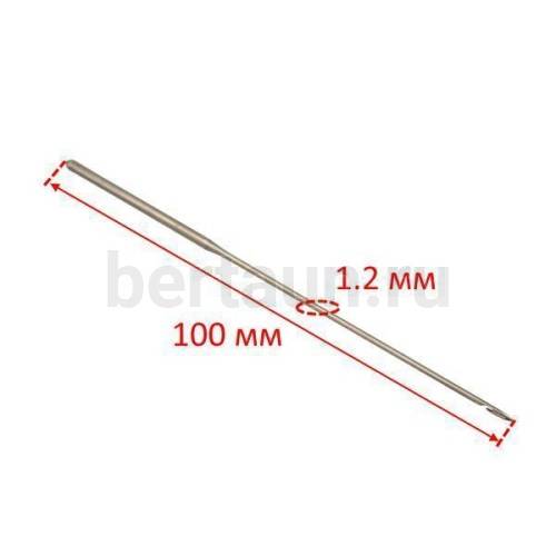 Крючок №18 шило для ручной прошивки ТЕКСТИЛЬНОЙ  обуви   0896-01 L100 мм( D-1.2)