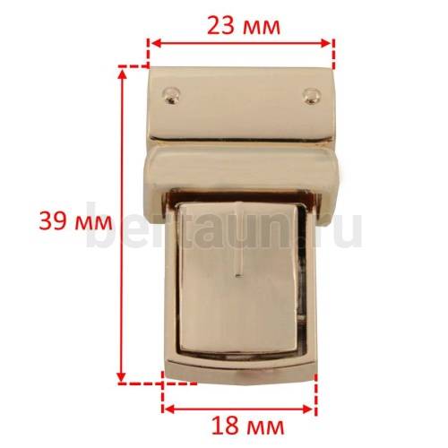 Замок портфельный №182 С154-1 BERT красное золото 