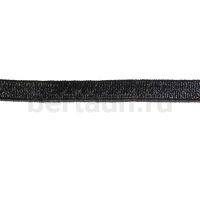 Резинка босоножная в кожаной оплетке  8 мм черная цв.№ 7 Италия