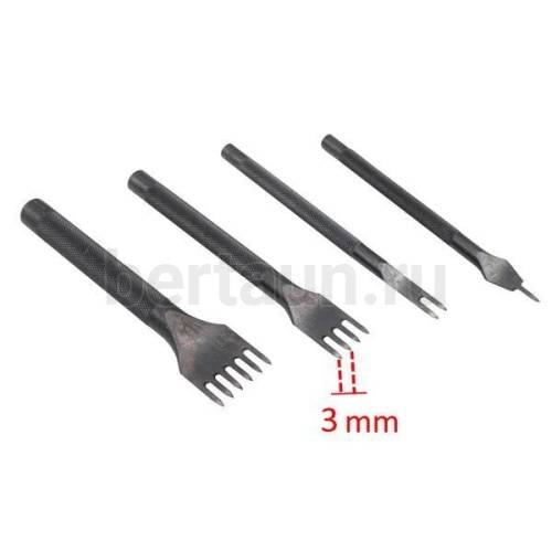 Пробойник № 61  Master Bert строчн. РОМБ.  шаг 3мм (компл 4 шт:1,2,4,6)