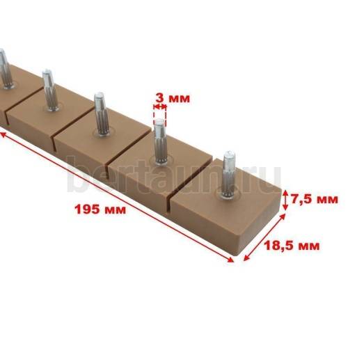 Полоса - штырь № 3  ОСЬМИНОГ (5 пар) №2 СРЕДНЯЯ беж.
