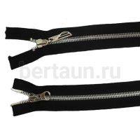 МОЛНИЯ № 25 КУРТОЧНАЯ ИТАЛИЯ Т5 метал.никель 100 см 2 замка черная BERT