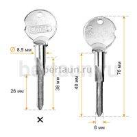 Заг.для ключ. XTU-3  (крест)  CANAS Турция  № 659