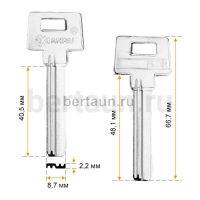Заг.для ключ. MLT1R_X_X_X_MLT/1MLT-1R 2 паза (8,8х41 мм)   №618
