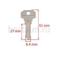 Заг.для ключ. DX5D_D5D_DX1_DXT5_Dexter 27мм  англ.№536
