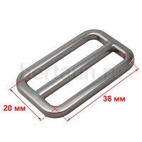 Рамка № 37 сумочная двойная "пятистенка" 28*38 мм PJ 037 никель ЛТ