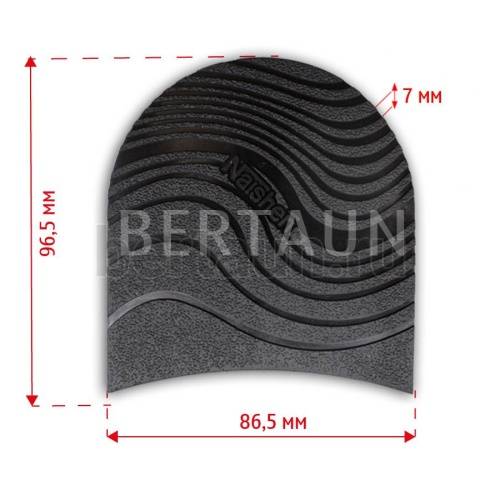 Набойка №    2057  NAISHEN  663 "волна"  6,5 мм мужская черная BLACK