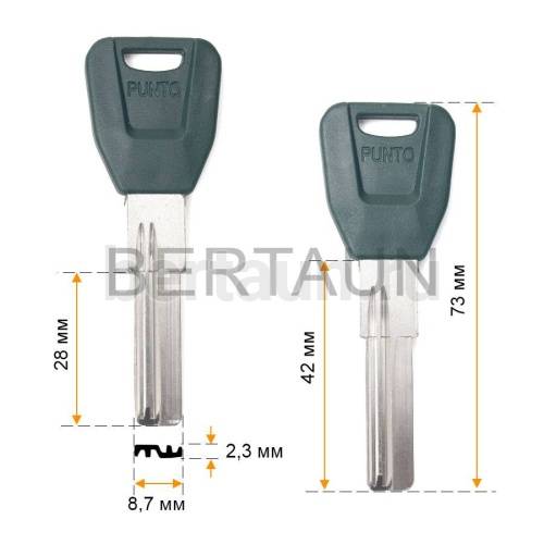 Заг.для ключ. PUNTO 2P 28 мм (зеленый) (SC-A04)  №723