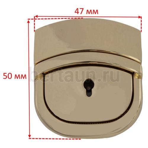 Замок портфельный №156 С637 BERT золото