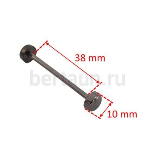 Ручкодержатель №11 штанга-гантелька для сумок 38F мм тем.никель