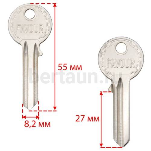 Заг.для ключ. U5DT_FAVOUR _Унив. (1.8mm) англ. №162 (H-031)