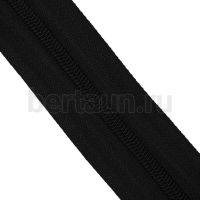 Молния рулонная  № 61 Т5 спираль черная ШИРОКАЯ ТЕСЬМА 4 см / 200 м