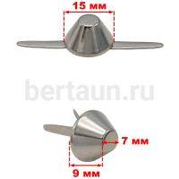 Ножка № 2  пукля LT К 3130 15*7.2 мм (PJ 00010) мм никель 10 шт/ упак 