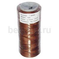 Нитки вощеные №51 d1мм 100м.для ручной прошивки корич 1275 DAFNA
