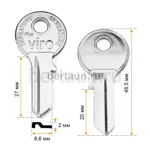 Заг.для ключ. VIRO-1 (F-040)  англ. №698