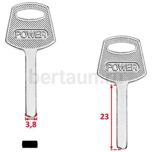 Заг.для ключ. SOLEX Финка квадрат (23*3,7*2,4 мм)№375 (НЕ латунь)