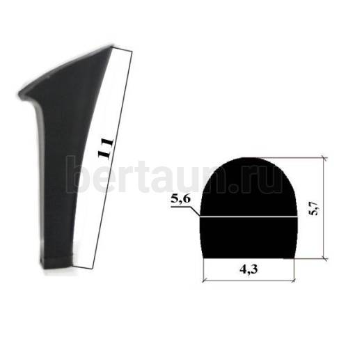 Каблуки № 124  LY 9258 черный столбик  (высота 11 см)