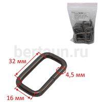 Рамка № 83 щель квадратная сумочная GFM 50904 (ф4.5*32*16 мм) тем.никель 10 шт/упак