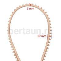 Рант №16 декоративный ПРЯМОЙ  3 мм КОЖА беж.